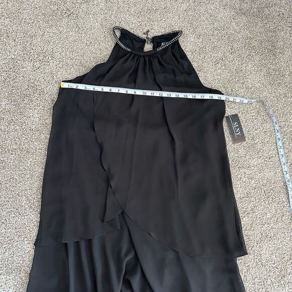 SLNY black NWT cocktail dress with gorgeous beading around the neck. - Picture 4 of 8